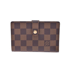 Louis Vuitton Damier Portefeuille Wallet Viennois Brown Leather